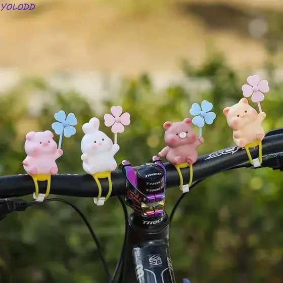 YOLODD Ornamento De Motocicleta De Cervo , Moinho De Vento Com Alças , Enfeites De Carro De Animais Fofos , Mini Animal