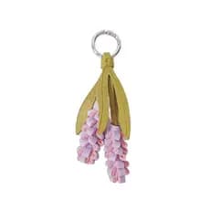 Chaveiro de bolsa requintado com pingente de PU cor lavanda, best-seller internacional, pingente de couro com design cri