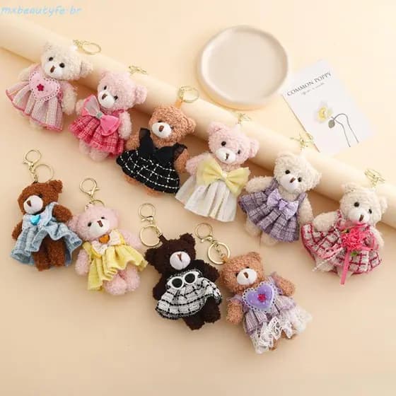 Enfeites De Pelúcia De Urso MXBEAUTYFE , Pingente Algodão PP , Brinquedo Kawaii Realista