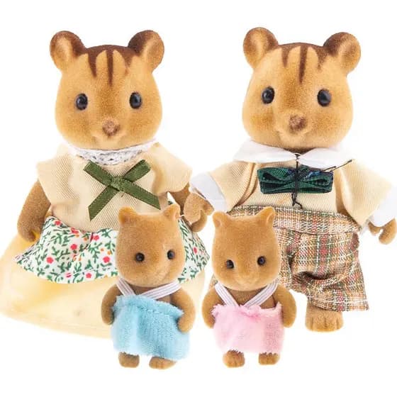 Conjunto de Móveis em Miniatura para Casa de Bonecas 1:12 com Tema de Família de Animais da Floresta, Adequado para Quar