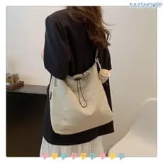 FAYSHOW Bolsa De Ombro Feminina , Sacola De Nylon Fashion De Alta Qualidade , Crossbody Casual Estilo Cor Sólida