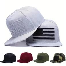 1 Boné Unissex com Bandeira Americana Bordada Boné Hip-Hop Bordado Boné Casual para Exterior Adequado para Homens e Mulh