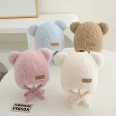 Bebê Urso Proteção De Orelha Chapéu Inverno Pelúcia Earmuffs Boné 1-3Year Meninos Meninas Da Criança Quente Chapelaria G