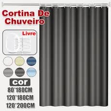 Cortina De Chuveiro De Cor Sólida, Cortina De Chuveiro Impermeável, Cortina De Chuveiro Blackout Espessa 遮光窗帘
