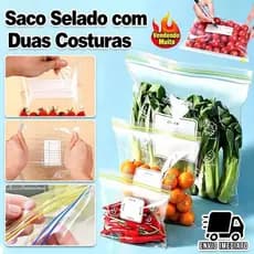 Sacos para alimentos com fecho duplo sacos para conservação de alimentos sacos com fecho hermético