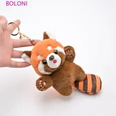Chaveiro BOLONI Panda Plush Vermelho , Pingente De Pelúcia Animais Kawaii Mochila De Moda Criativa Plushies Decoração