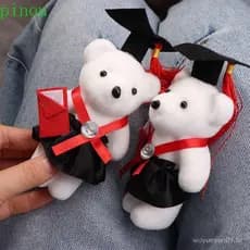 PINOU 10 Pçs/set Boneca Urso De Formatura , Comemorar Festa Cerimônia Mini Buquê De Flores De , Macio