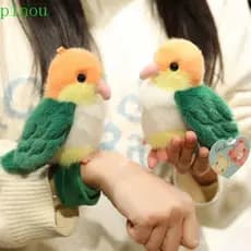 PINOU Papagaio Clap Círculo Brinquedo , Pulseira De Pelúcia Animal Chaveiro , Boneca Tapa Snap Wrap