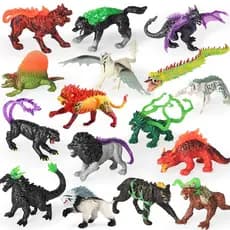 Grifo Branco Cerberus Leão Pantera Árvore Monstro Modelo Cobra Dragão Dinossauros Figuras de Ação Coleção de Animais Bri