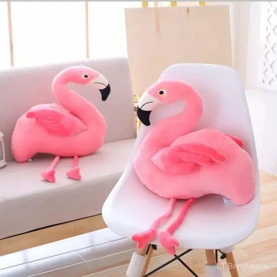 Brinquedo de Pelúcia Flamingo Brilhante Brinquedo de Dormir Infantil Fofo Decoração de Casa Brinquedo Macio
