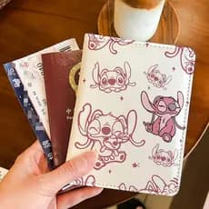 Porta-Passaporte Stitch-Carteira De Viagem Fofa Com Compartimentos Para Cartões (Coleção Lilo E)