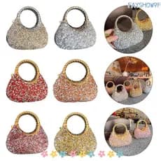 FAYSHOW Mini Bolsa De Strass , Acrílica De Tamanho De Material Acrílico Pequena Com Glitter