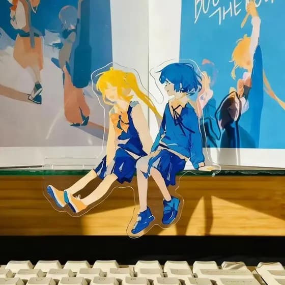 Bocchi The Rock Acrílico Stand Yamada Ryo Ijichi Nijika Postura Sentada Figura Exibição Anime Coleção De Produtos Decora