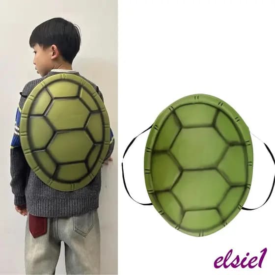 Mochila Realista de Fantasia de Concha de Tartaruga para Adultos e Crianças, Acessório de RPG Animal