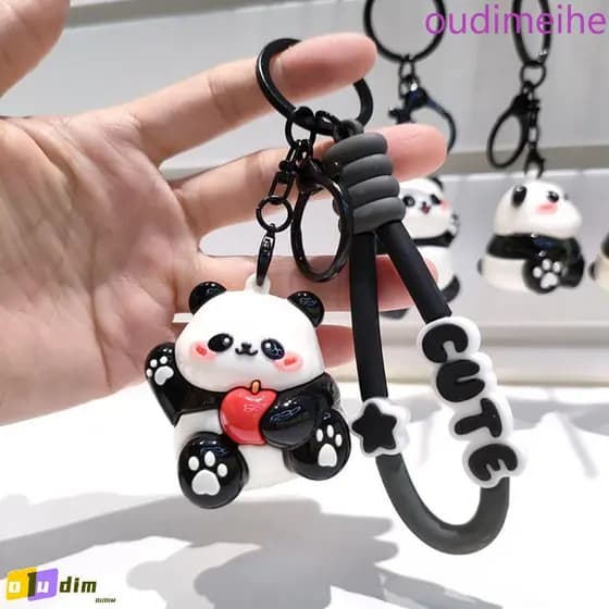 Pingente De Bonecas OUDIMEIHE Panda , Chaveiro De Acrílico De Desenho Animado , Acessórios De Suspensão De Bolsa Carro F