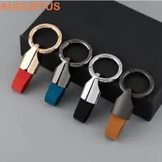 AUGUSTUS Fivela De Chave De Carro , Porta-Chaves De Couro , Organizador De , Bolsa , Amuletos , Redonda
