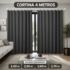 Cortina Blackout 4 Metros x Diversas alturas Corta Luz Para Sala Quarto