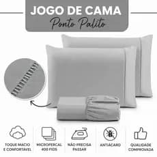 Kit Lençol com Fronha Solteiro Casal Queen Tecido Micropercal Extra Macio