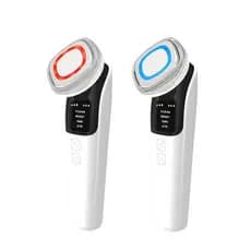 Dispositivo De Beleza Facial EMS Vermelho Azul LED Terapia De Luz Multifuncional Cuidados Com A Pele Massageador De Olho