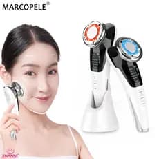 Terapia De Massageador Facial De Atualização EMS Com Resfriamento Quente De Vibração Sônica Luz LED