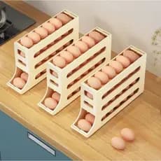 Dispenser De Ovos Automático Achadinhos Shopee Suporte Criativo Organizador De Cozinha Slim Moderno