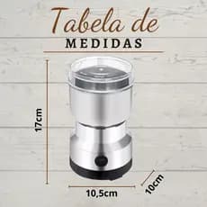 Moedor Elétrico De Sementes E Grãos Triturador De Temperos Inox Multifuncional