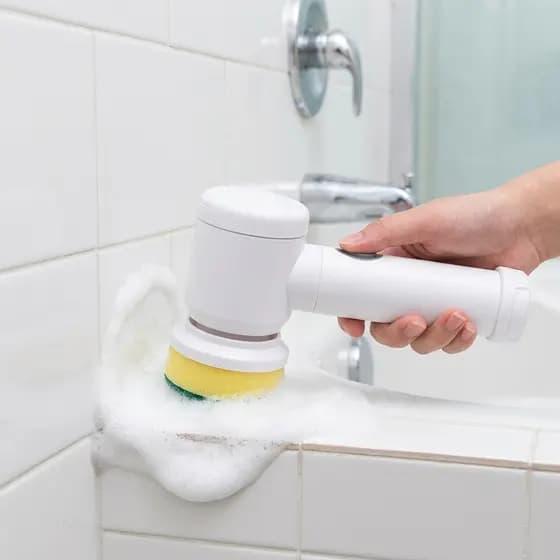 Esfregao Eletrico Giratorio 5 Em 1 Para Banheiro E Cozinha