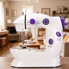 Mini Maquina De Costura Eletrica Portatil Com Pedal Bivolt Mão Maquininha Domestica Para Fazer Barra De Calça Roupa