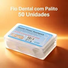 Palito Com Fio Dental Limpador De Dente Portátil Bolsa Viagem Prevenção De Cárie Tártaro Mau Hálito