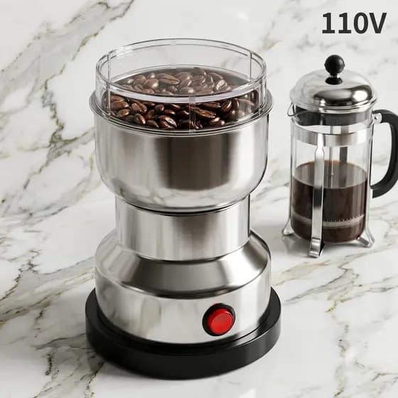 Moedor De Cafe Eletrico Profissional Para Graos E Pimentas 110V