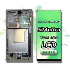 Tela Samsung S24 Ultra Com Moldura LCD Alta Qualidade Estoque Nacional Pronta Entrega Reparo Celular Cinza