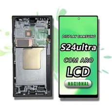 Display Tela LCD Compatível Samsung S24 Ultra Com Aro Com Moldura Premium Nacional Touch