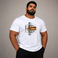 Camiseta Plus Size Masculino Estampado Relogio Bussola Blusa Academia Treino 100% Algodão