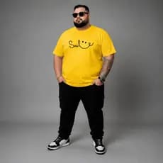 Camiseta Plus Size Masculino Estampado Smile Blusa Academia Treino 100% Algodão