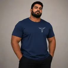 Camiseta Plus Size Masculino Estampado Touro Texas Blusa Academia Treino 100% Algodão