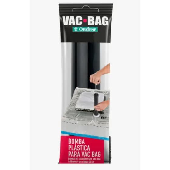 Ordene - Bomba Plástica Manual, Cor Preta, Linha Vac Bag