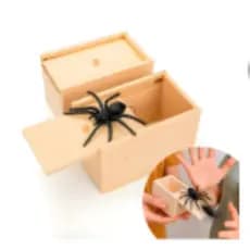 Caixa Caixinha De Madeira Aranha Pegadinhas Susto Surpresa