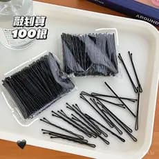 Mais vendido: pacote de 100 presilhas de cabelo retas pintadas de preto, presilhas de aço para franjas e fios soltos, ac