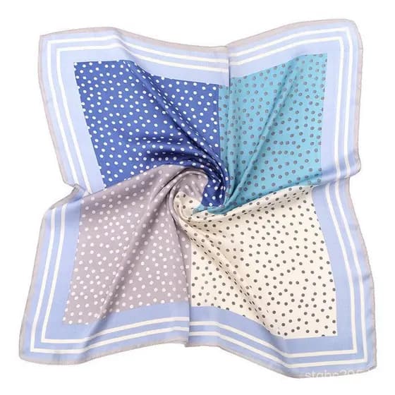 Toalha de praia em seda acetinada estilo europeu e americano, lenço quadrado de chiffon de seda 70*70, novo design estam