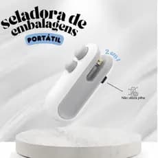Seladora de Embalagem Portátil 2 em 1 Recarregável USB Seladora de Saco Plástico Mini Magnética