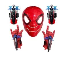 Kit Homem Aranha Máscara e Lançador de Teia Luva Spider-Man Brinquedo Infantil Opções Variadas