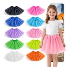 Saia Tule com Brilho de Bolinha infantil 30cm / Adultos 40 cm festa Carnaval  Natal presente de aniversário