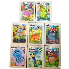 Kit 12 Jogos Quebra Cabeça Infantil em Madeira Mdf 12 peças cada (12 unidades)