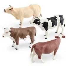 Modelo de Simulação Cognitiva de Animais de Fazenda para Crianças, Touro Friesland, Vaca Charolais, Ornamento Decorativo