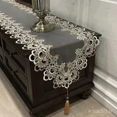 Mesa de centro estilo americano, toalha para móvel de TV, tecido de renda, caminho de mesa estilo europeu para penteadei