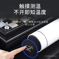 Copo Inteligente com Display de Temperatura, Copo Isolado a Vácuo de Dupla Camada, Copo Criativo com Controle de Tempera