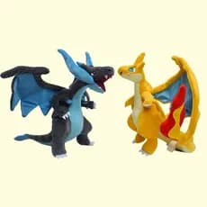 Boneco de Pelúcia Charizard XY Edição Premium Super Mega Pequeno Dragão de Fogo Azul e Amarelo