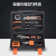 Conjunto de ferramentas simples de 9 peças para uso doméstico, kit de ferramentas para reparos, conjunto de ferramentas