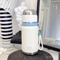 Copo térmico elegante e de alta capacidade para meninas, garrafa de água portátil de aço inoxidável 316 para estudantes,