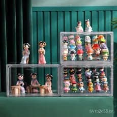Suporte de exibição para caixas surpresa de bonecas, caixa de exibição Pop Mart, caixa de armazenamento de figuras trans